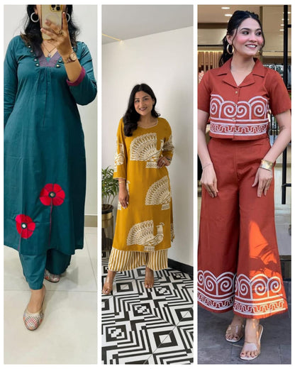 Multicolour ladies combo pack premium quality fabric detailed view - WishTown Fashion Club