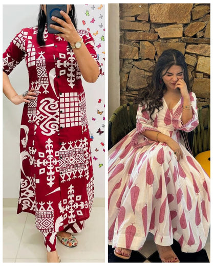 Multicolour stylish combo set for casual and festive occasions - WishTown Fashion Club