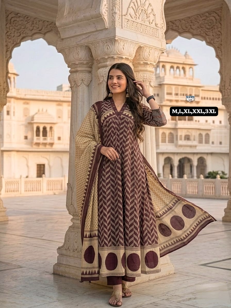 wine aline kurti set with dori detailing and stylish plazzo ethnic outfit - WishTown Fashion Club
