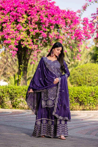 Kurti Plazzo Dupatta Set