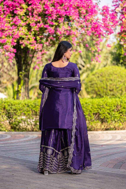 Kurti Plazzo Dupatta Set
