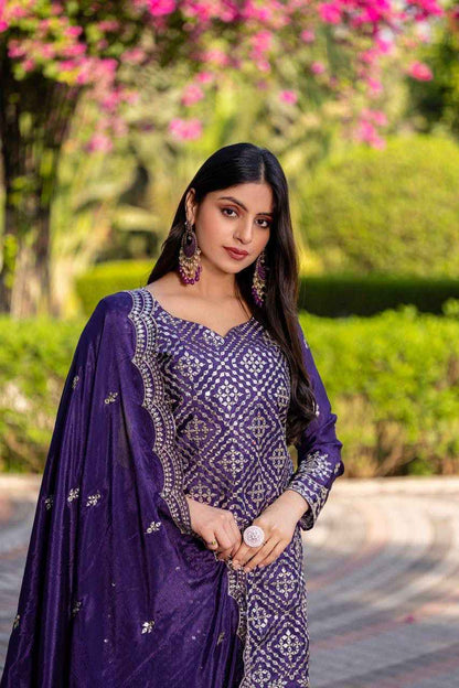 Kurti Plazzo Dupatta Set