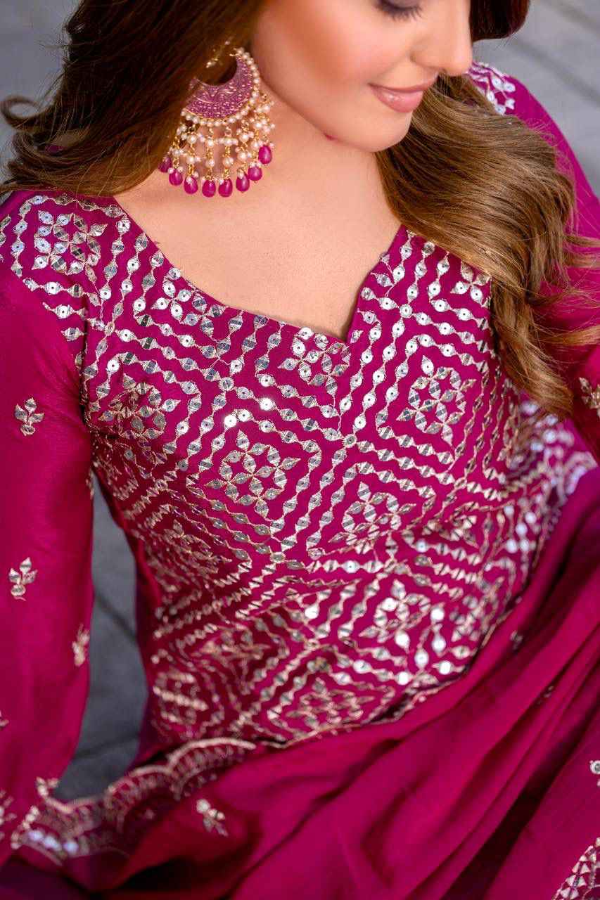 Kurti Plazzo Dupatta Set