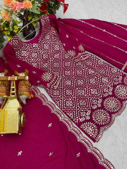 Kurti Plazzo Dupatta Set