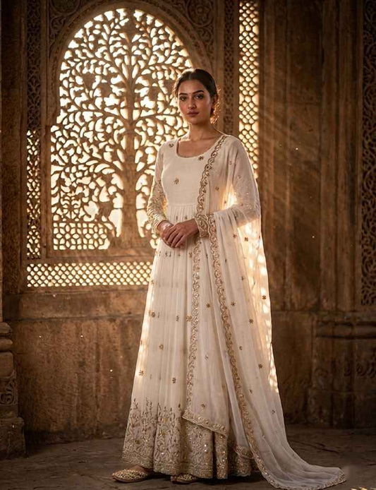 Designer Gown Pant Dupatta Set