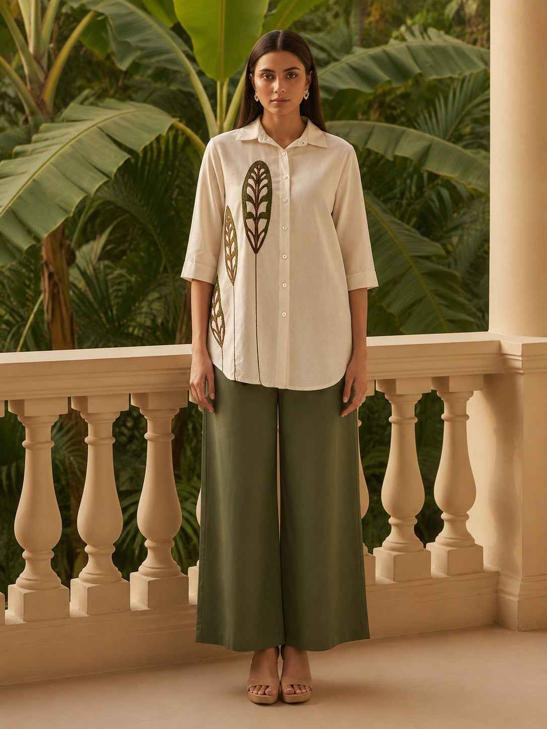 Cotton Flex Embroidered Co Ord Set