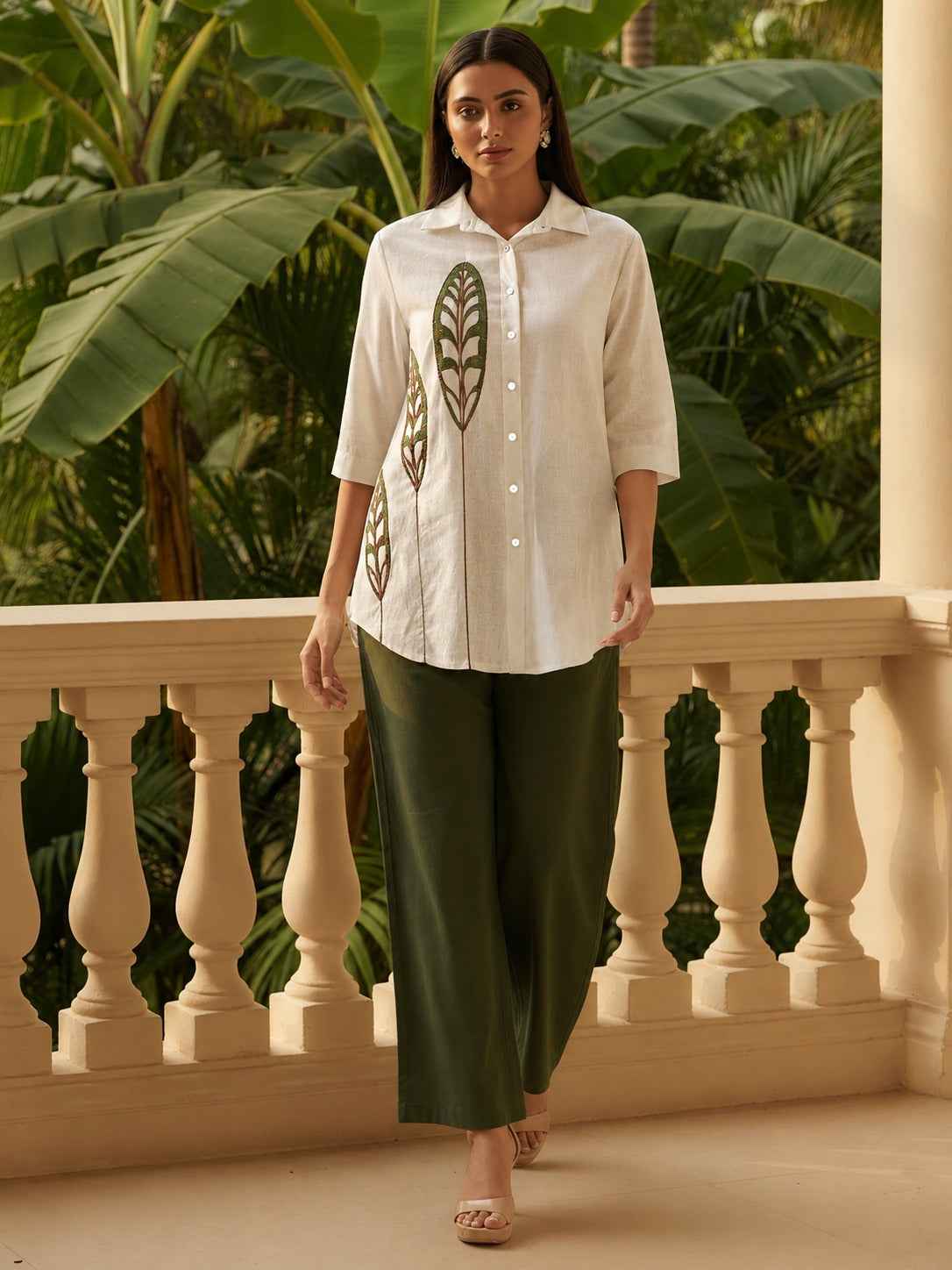 Cotton Flex Embroidered Co Ord Set