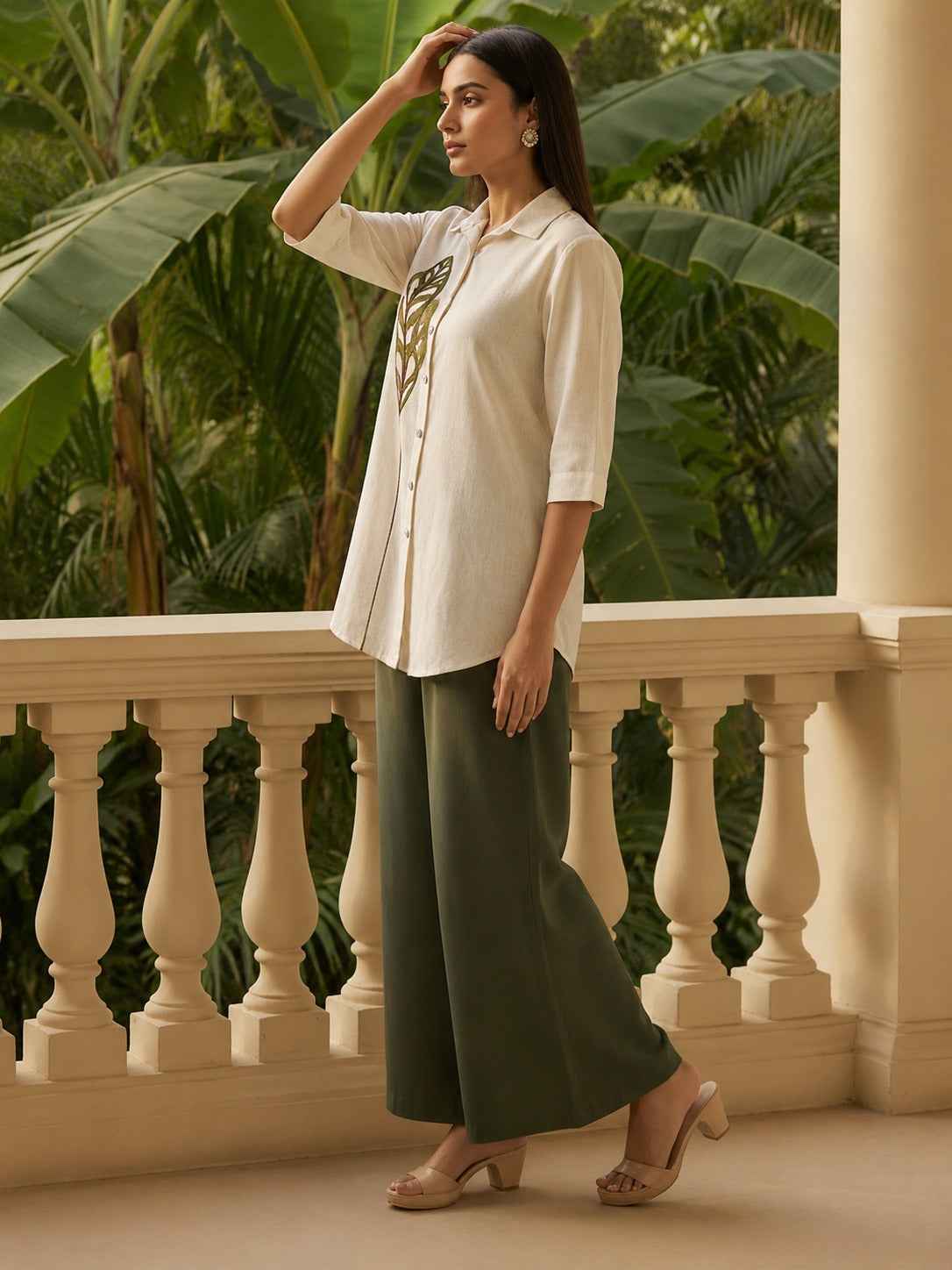 Cotton Flex Embroidered Co Ord Set