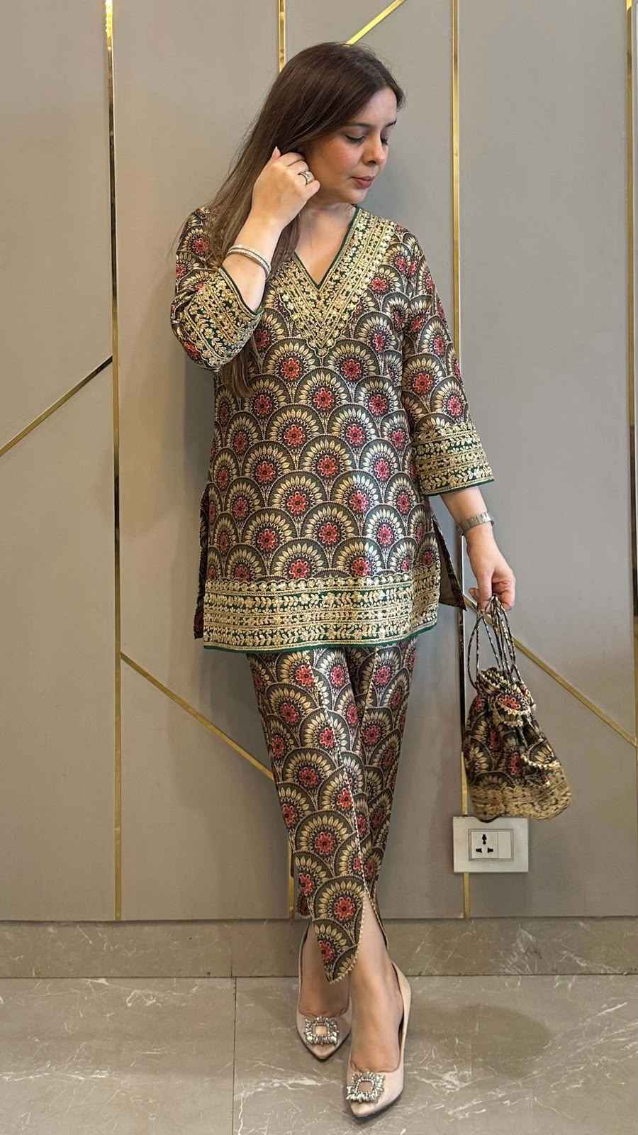 Printed Mul Cotton Co-ord Set for Festivals