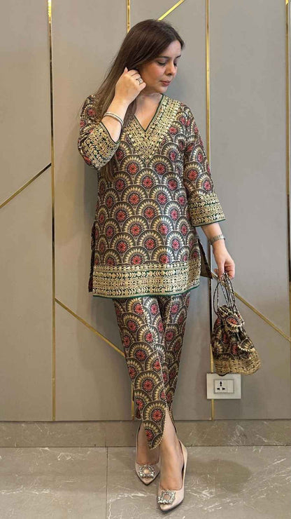 Printed Mul Cotton Co-ord Set for Festivals