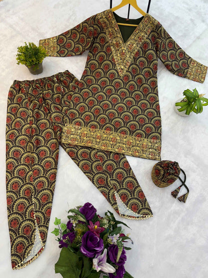 Printed Mul Cotton Co-ord Set for Festivals