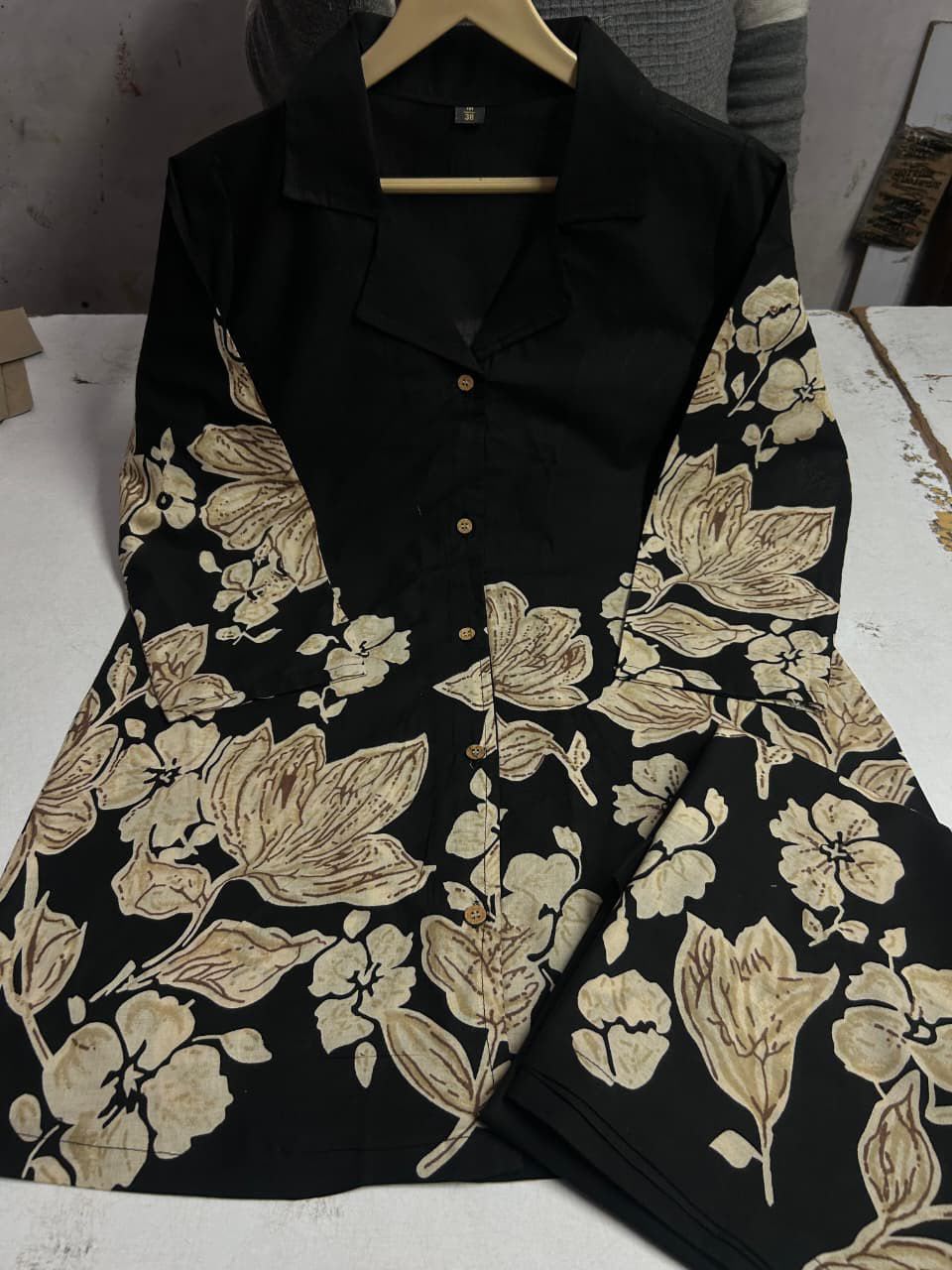 Printed Cotton Collar Co Ord Set