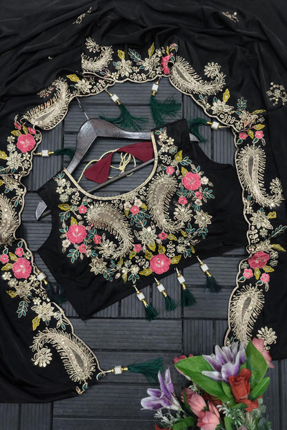 Natural Crepe Shrug with Sharara Set