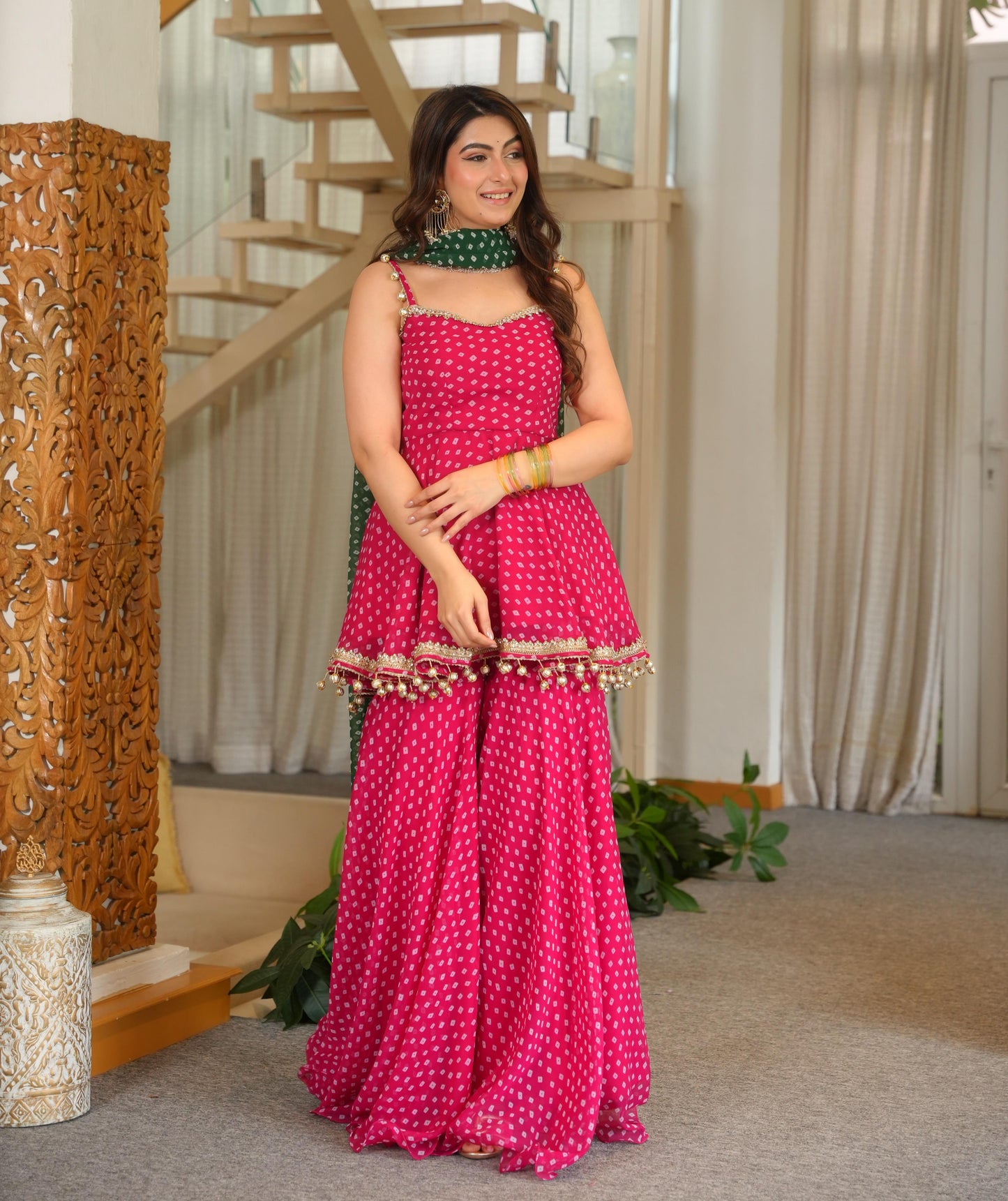Bandhani Plazzo Set
