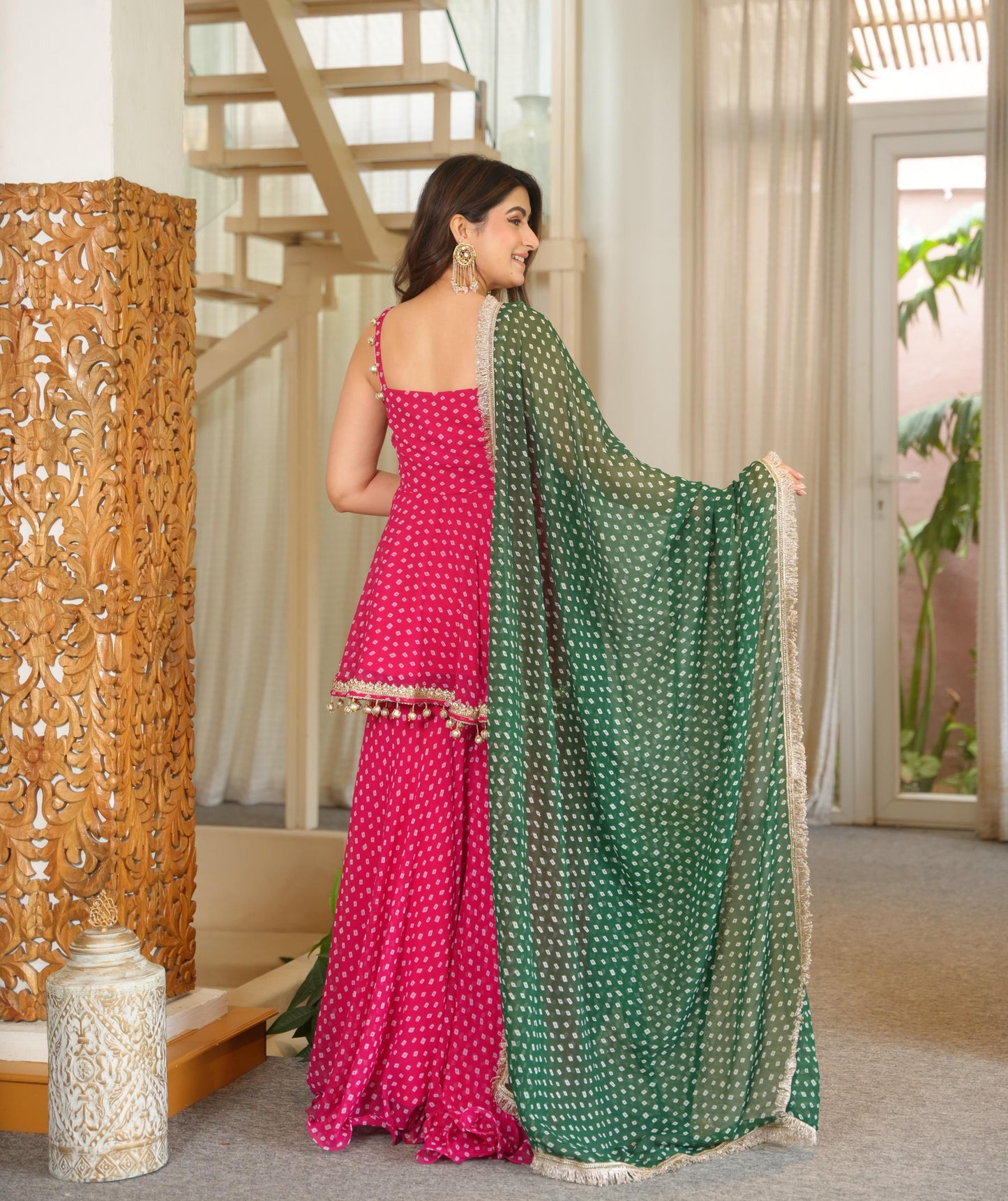 Bandhani Plazzo Set