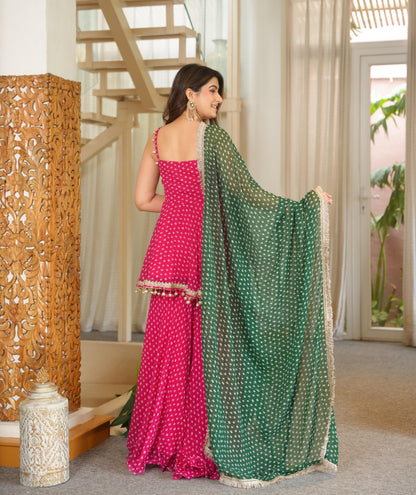 Bandhani Plazzo Set