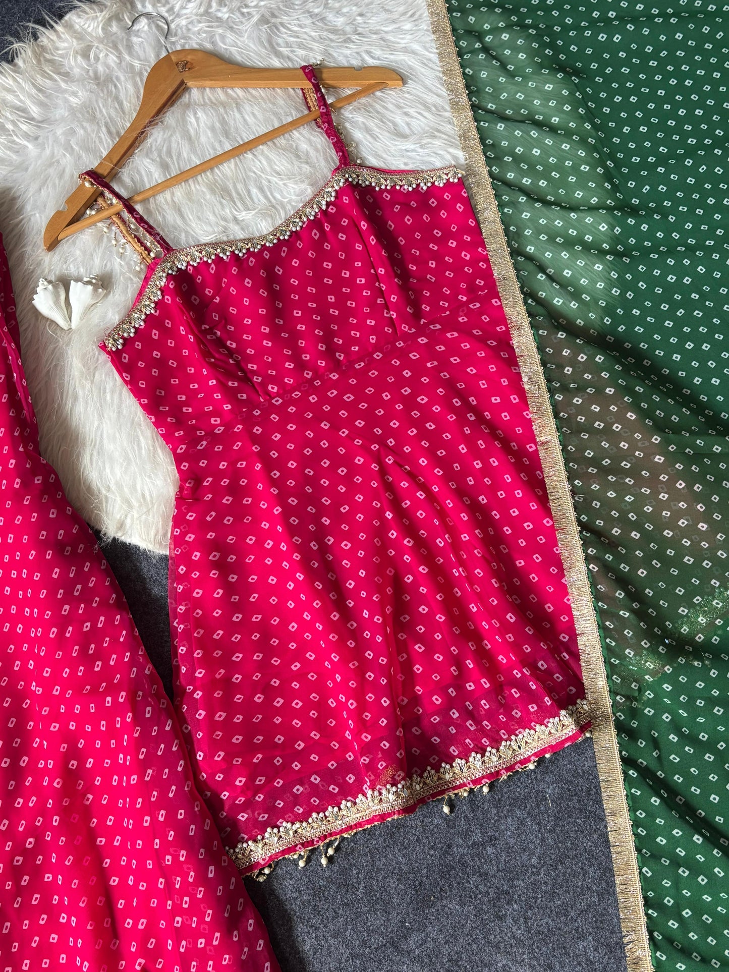 Bandhani Plazzo Set