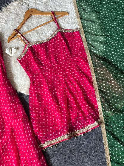 Bandhani Plazzo Set