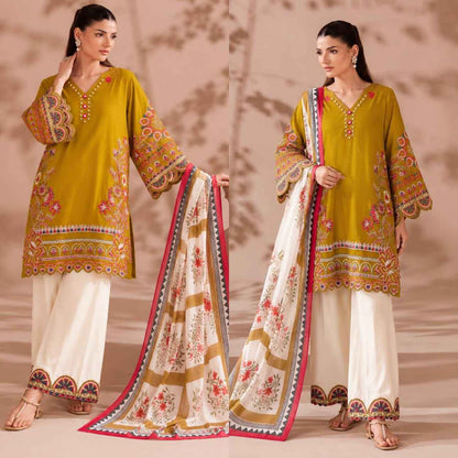 Designer Top Plazzo and Dupatta Set