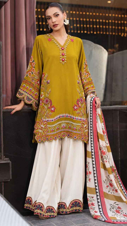 Designer Top Plazzo and Dupatta Set