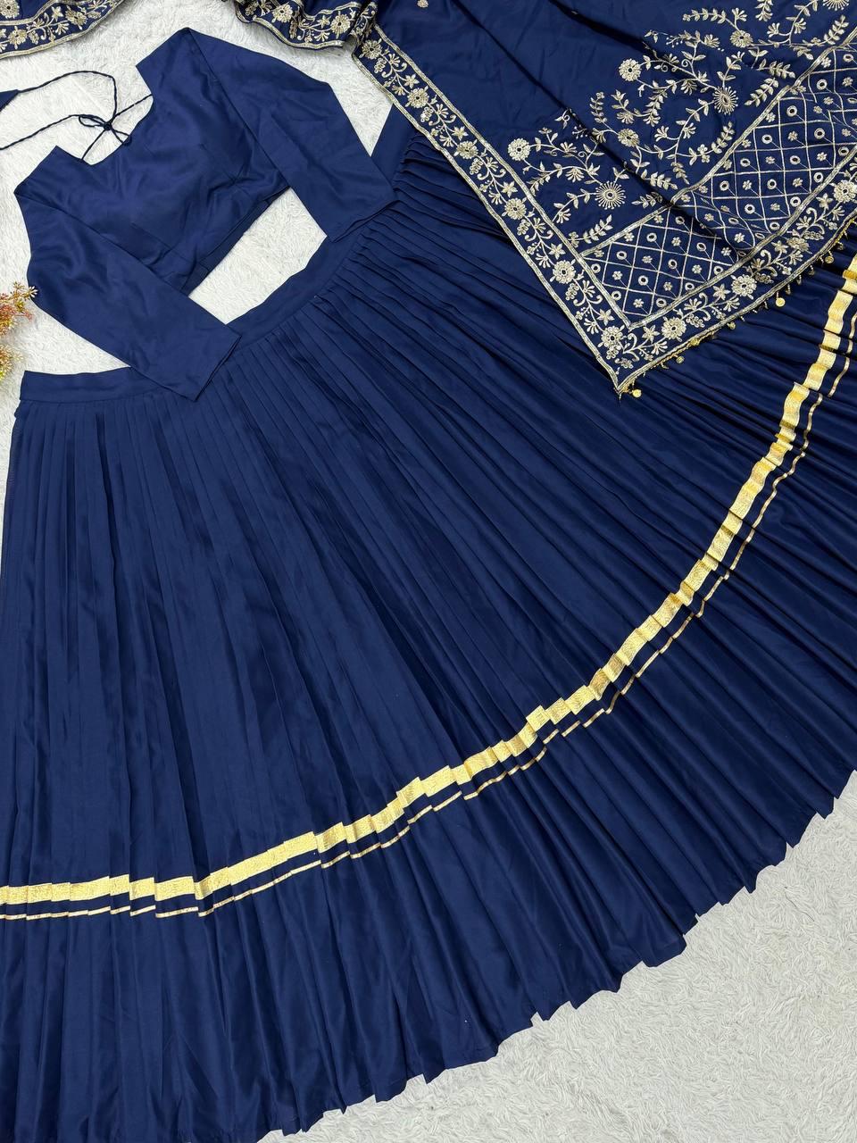 Detailed view of fifteen inch height navy rayon blouse with micro inner lining - WishTown Fashion Club