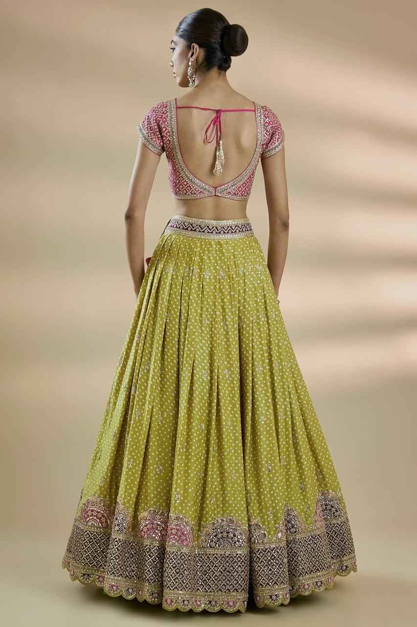 Gaji Silk Sequins Lehenga Choli