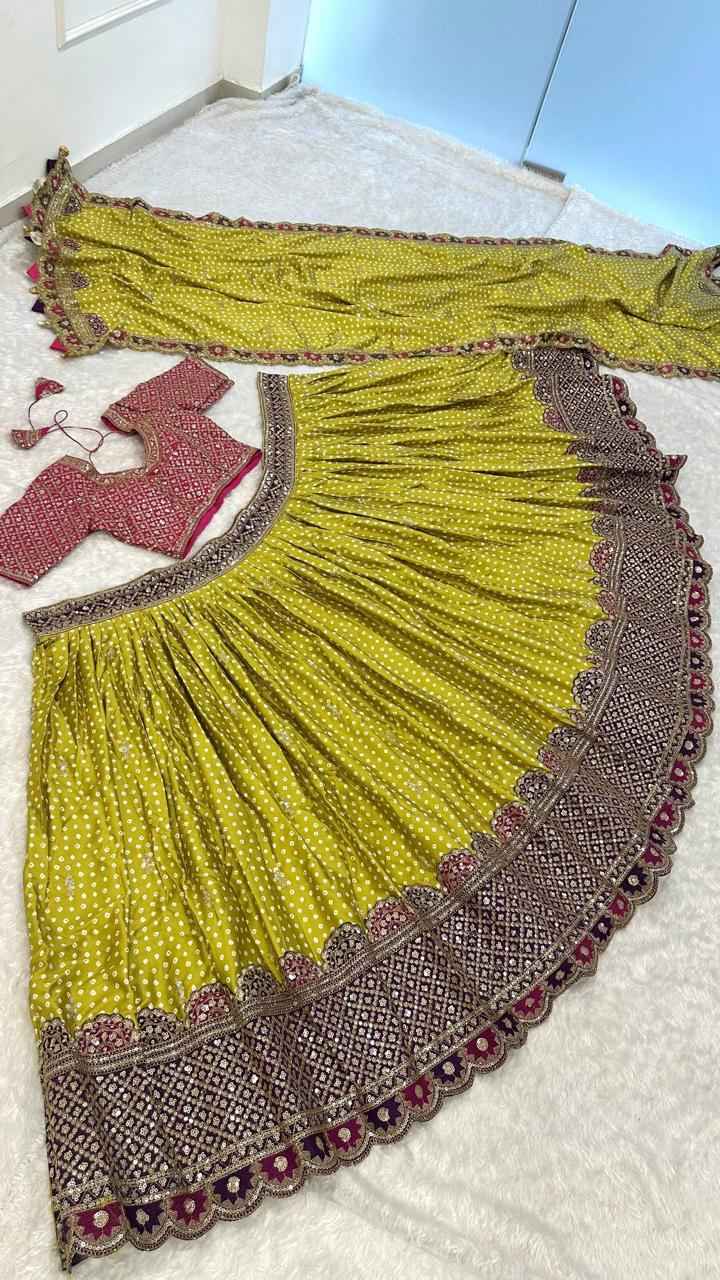 Gaji Silk Sequins Lehenga Choli