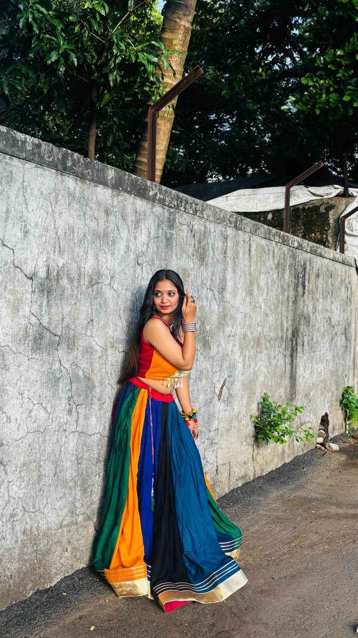 Rayon Mirror Work Gotta Patti Lehenga