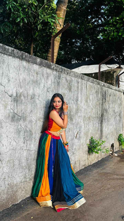 Rayon Mirror Work Gotta Patti Lehenga