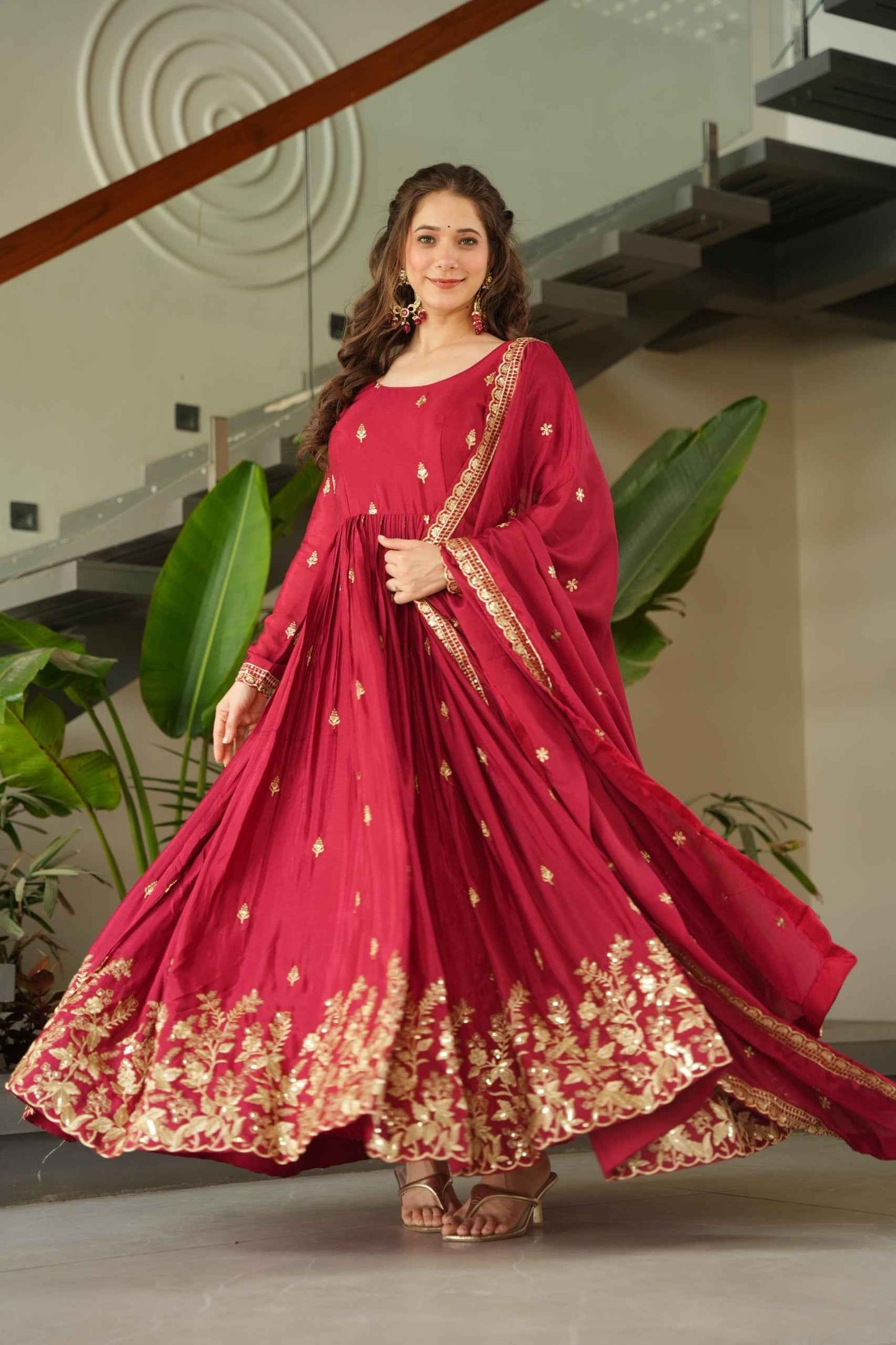 Designer Gown with Dupatta
