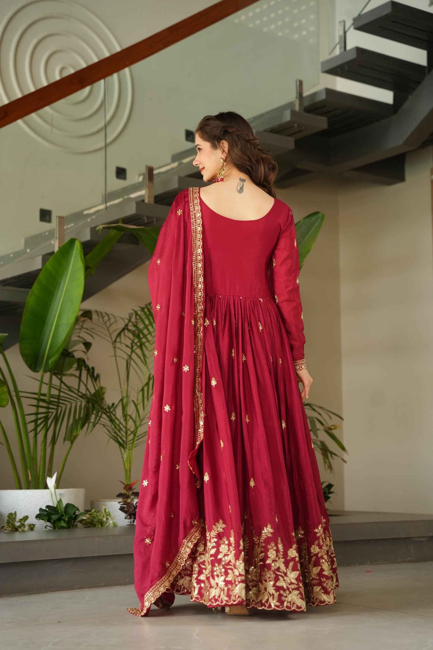 Designer Gown with Dupatta