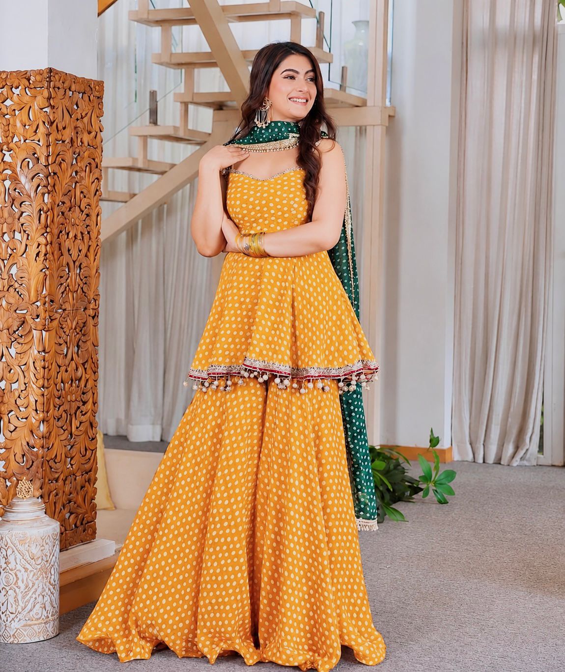 Bandhani Plazzo Set