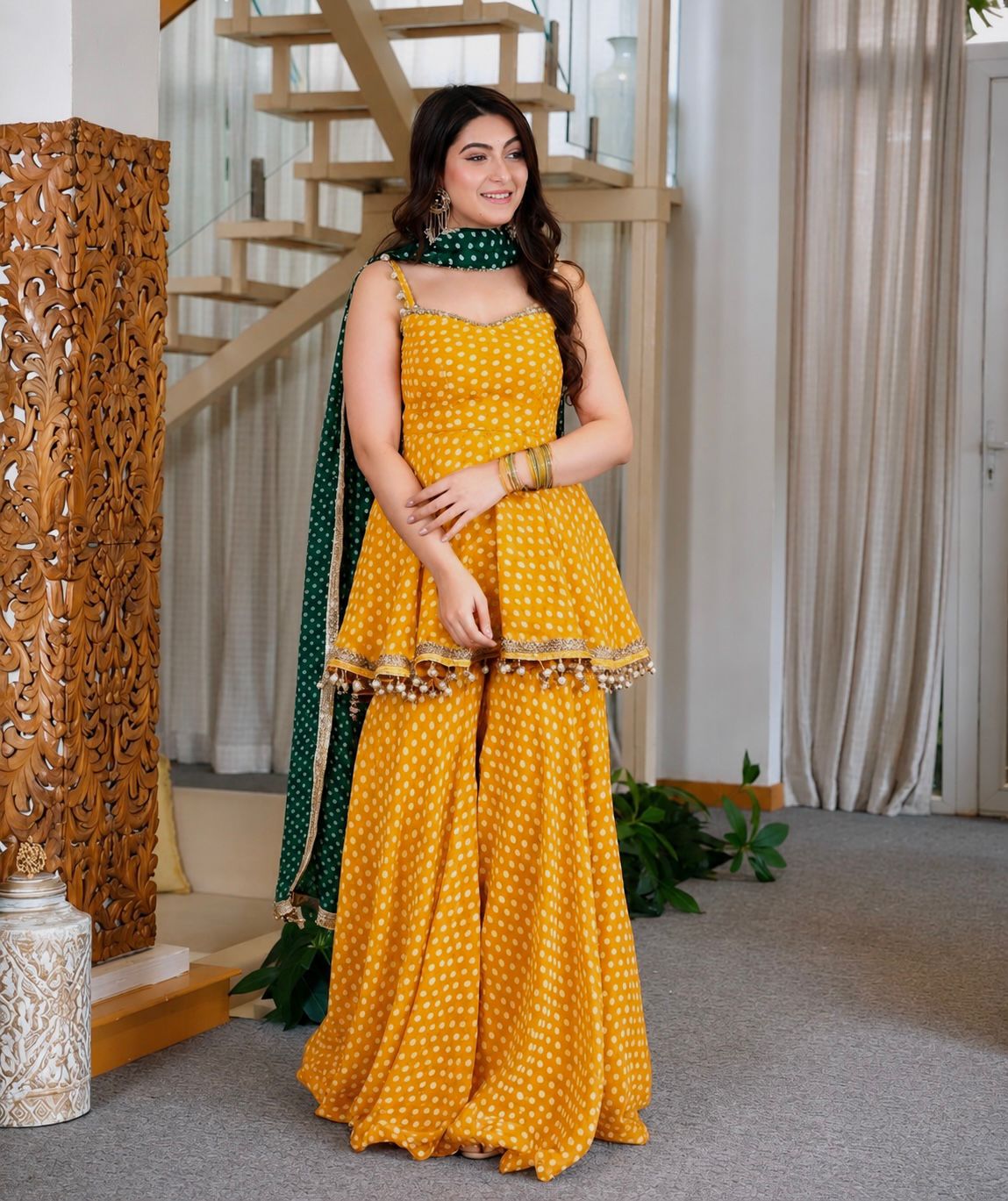 Bandhani Plazzo Set