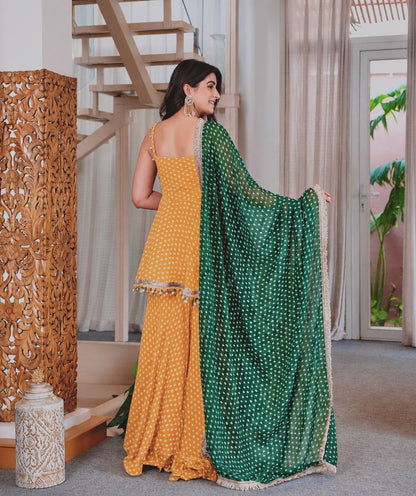 Bandhani Plazzo Set