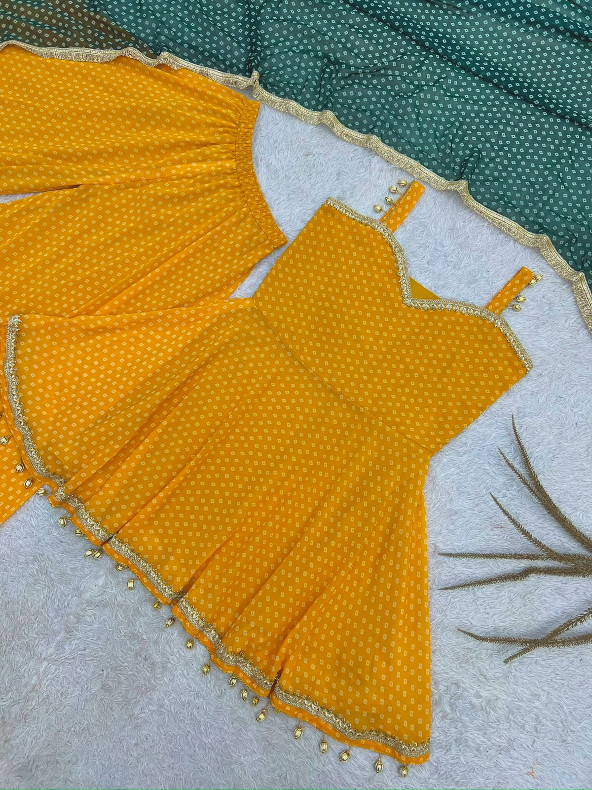 Bandhani Plazzo Set