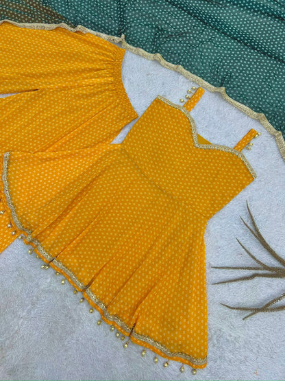 Bandhani Plazzo Set