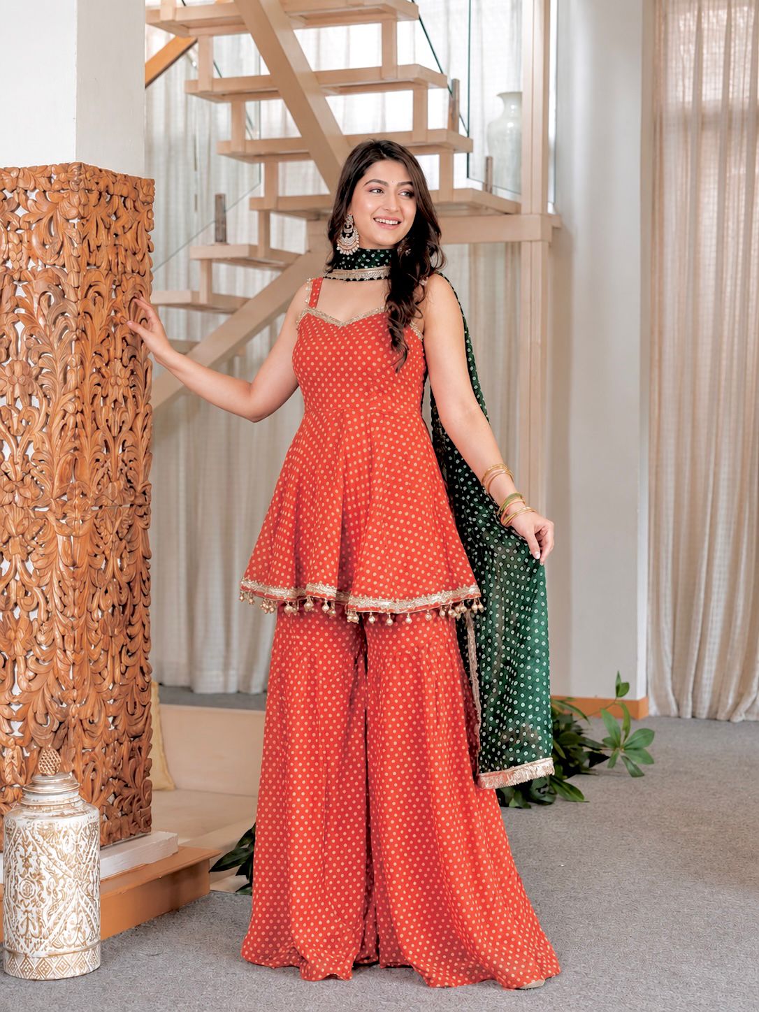 Bandhani Plazzo Set