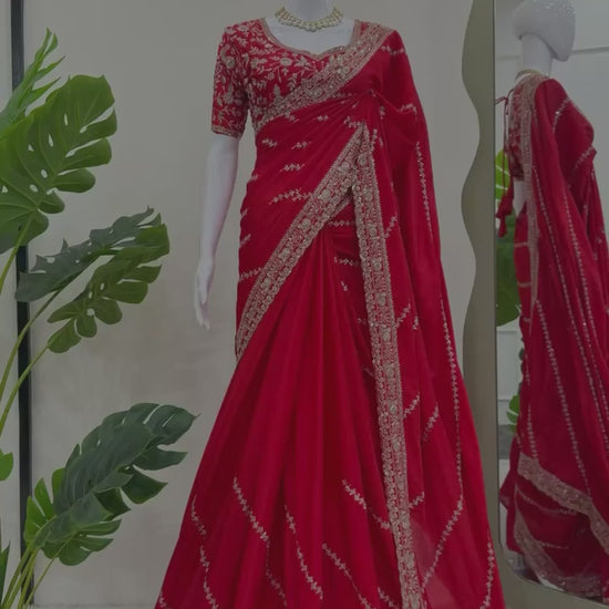 Silk Designer Saree - WishTown Fashion Club®