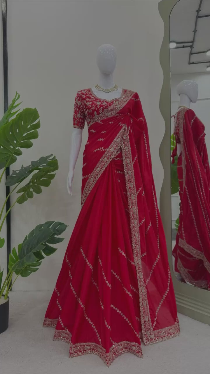 Silk Designer Saree - WishTown Fashion Club®