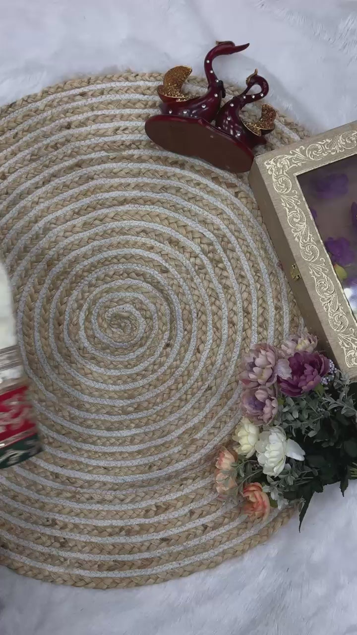 Off-white Space Silk saree video showing full drape movement dual sequins embroidery and lace border details - WishTown Fashion Club