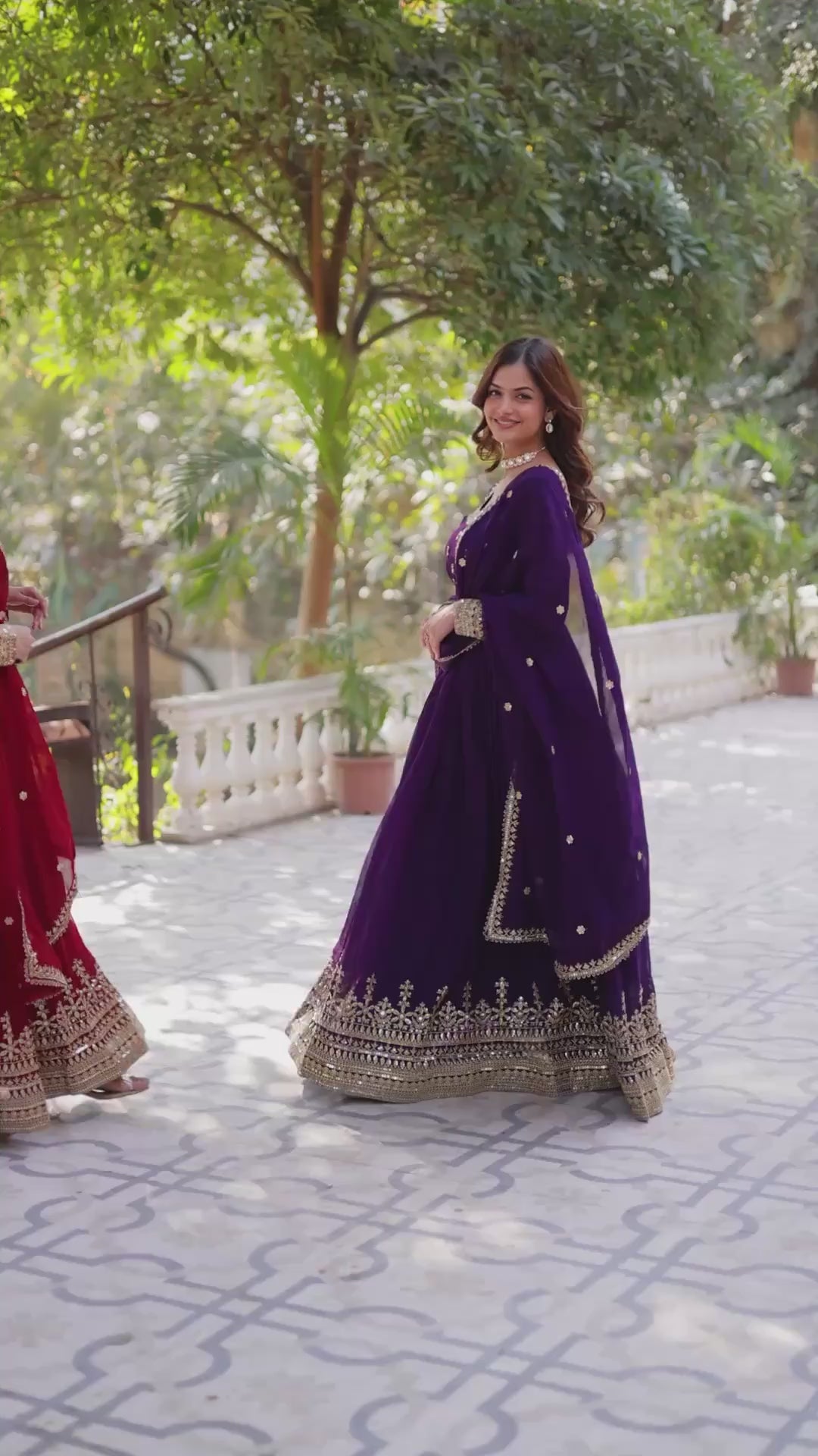 Gown with Dupatta Set - WishTown Fashion Club®