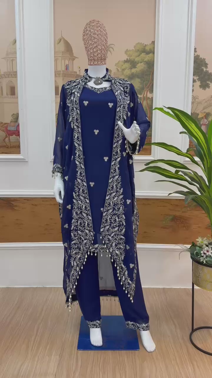 Kurti Koti and Pant set - WishTown Fashion Club®