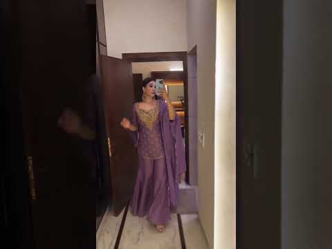 Lavender Simar silk embroidered top with plazzo pant and georgette dupatta ethnic outfit video - WishTown Fashion Club