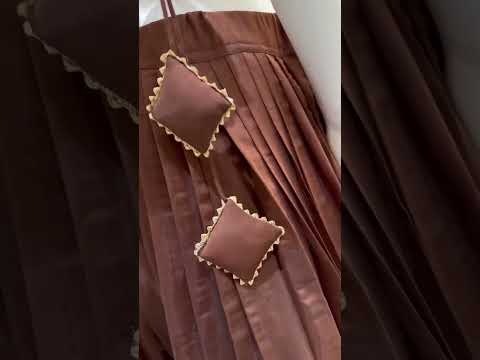 High definition retail showcase video displaying six meter twirl flair and gotta patti shine on chocolate brown lehenga - WishTown Fashion Club